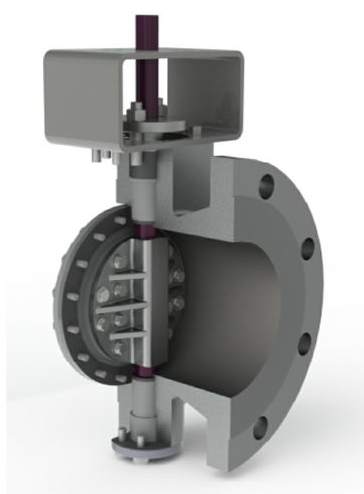 Bolted shaft butterfly valve