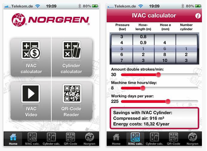 Norgren IVAC calculator